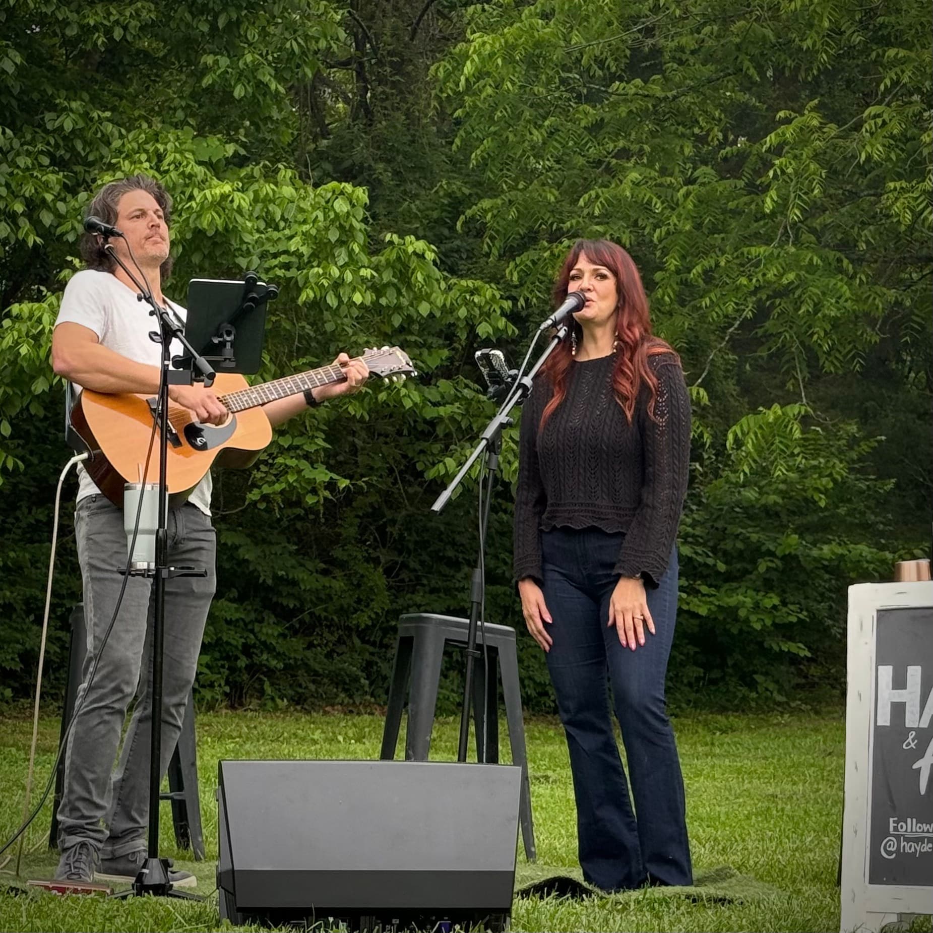 Hayden & Hook on stage